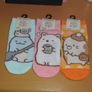 サンエックス(サンエックス)の最終値下げ◇新品♡すみっコぐらしソックス３足１セット（13～18㎝）(靴下/タイツ)