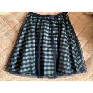 アプワイザーリッシェ(Apuweiser-riche)のアプワイザーリシェ♡チュールスカート♡ギンガムチェック♡美品(ひざ丈スカート)