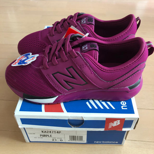 New Balance(ニューバランス)のなお様専用　ニューバランス 247 パープル 21㎝ 新品 キッズ/ベビー/マタニティのキッズ靴/シューズ(15cm~)(スニーカー)の商品写真