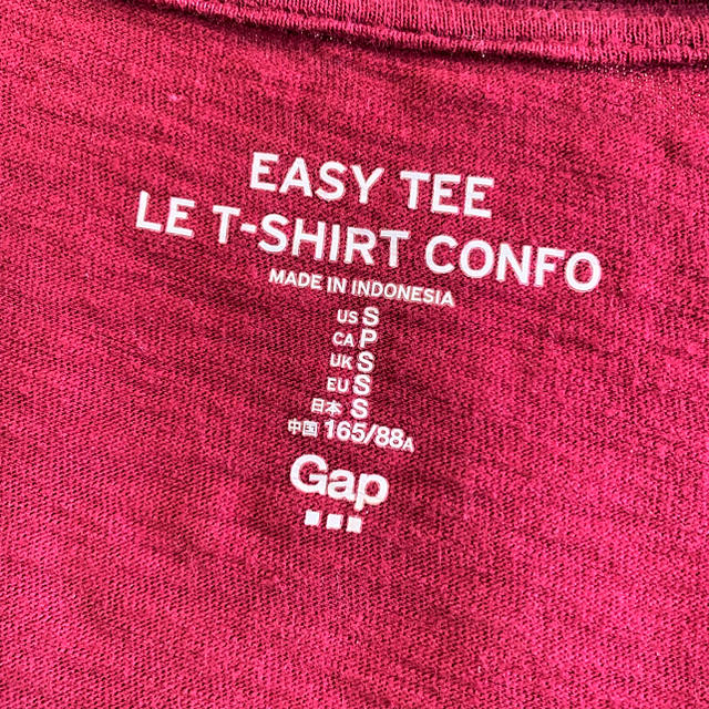 GAP(ギャップ)のGAP ＊ Tシャツ ロング えんじ色 ギャップ レディースのトップス(Tシャツ(半袖/袖なし))の商品写真