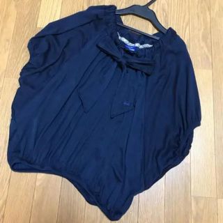 バーバリーブルーレーベル(BURBERRY BLUE LABEL)のバーバリーブリーレーベル☆リボン付きカットソー(カットソー(半袖/袖なし))