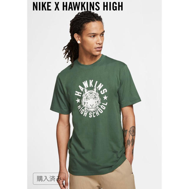 セール!ストレンジャーシングス ナイキコラボ ホーキンズ Tシャツ 黒 1187