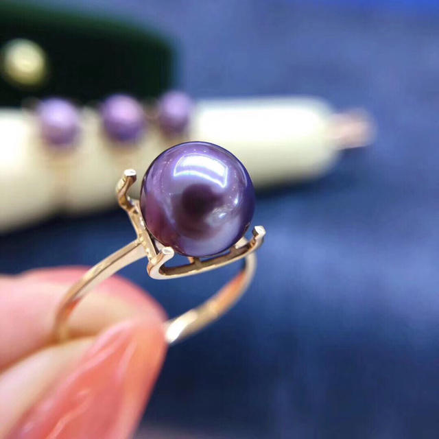 限定品定番 18k 天然紫パールリング 豊富な特価