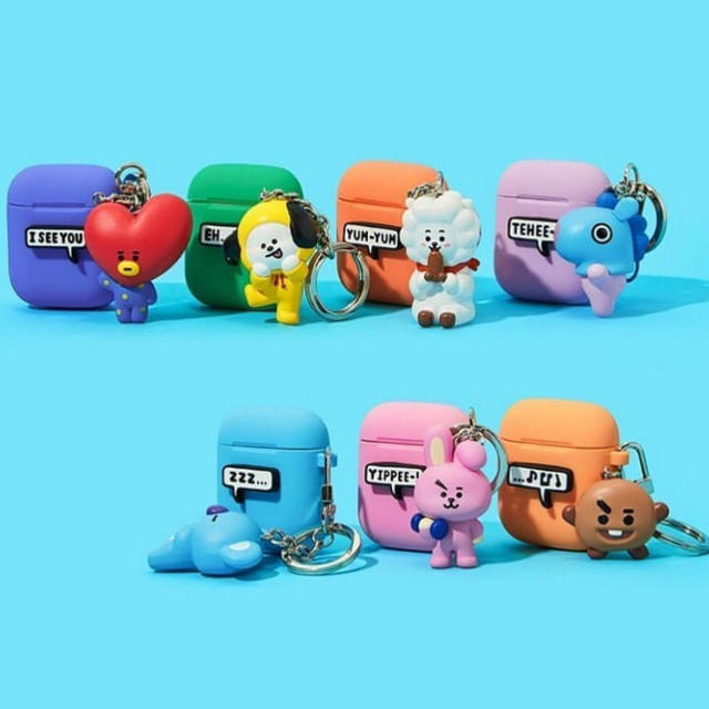 値下げしました！BT21 AirPodsケース キャラクターフィギュアキーリング | フリマアプリ ラクマ