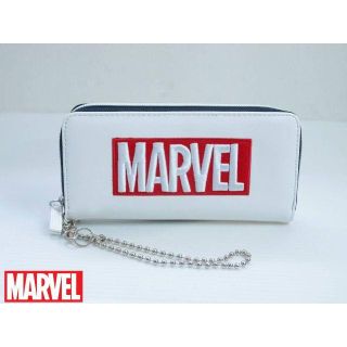 マーベル(MARVEL)のマーベル 長財布 立体刺繍ボックスロゴ ラウンドファスナー(財布)