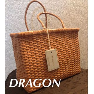 ドラゴン(DRAGON)のDRAGON レザーカゴバック ーナチュラルー(かごバッグ/ストローバッグ)