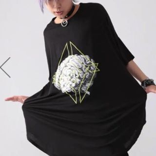 ファンキーフルーツ(FUNKY FRUIT)の新品☆ 臓器＆クリスタルプリントTシャツ 黄緑色×脳みそ(Tシャツ/カットソー(半袖/袖なし))