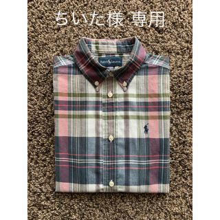 ラルフローレン(Ralph Lauren)の【ちいた様 専用】 ラルフローレン  チェック 130 半袖ボタンダウンシャツ(ブラウス)