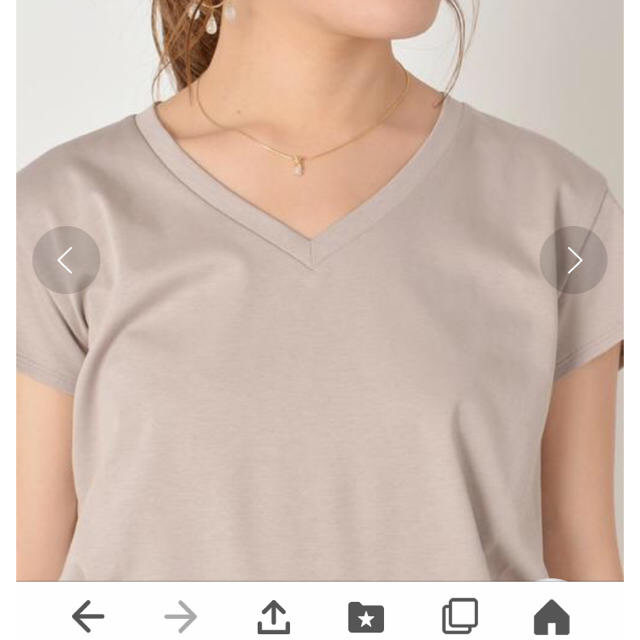 SHIPS for women(シップスフォーウィメン)のシップス  アシャコットンＶネックTEE レディースのトップス(Tシャツ(半袖/袖なし))の商品写真