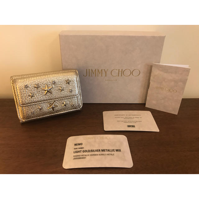 [JIMMY CHOO/ジミーチュウ]ミニ財布 スモールウォレット ゴールド