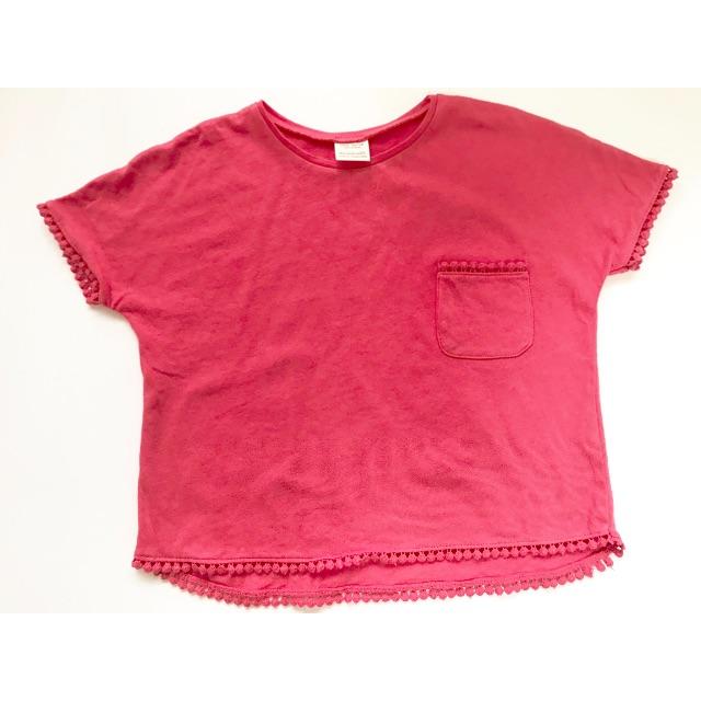 ZARA KIDS(ザラキッズ)のZARA kids ハートスタッズショートパンツ h&m Tシャツ セット キッズ/ベビー/マタニティのキッズ服女の子用(90cm~)(その他)の商品写真