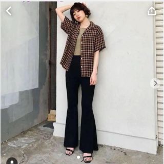 スライ(SLY)のSLY Rib flare pants(カジュアルパンツ)