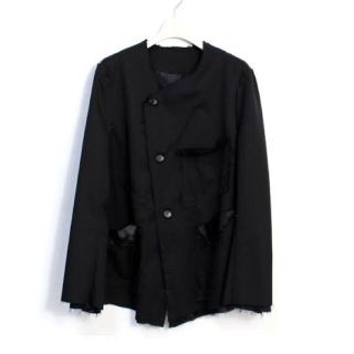 ヨウジヤマモト(Yohji Yamamoto)のsulvam ノーカラージャケット(ノーカラージャケット)