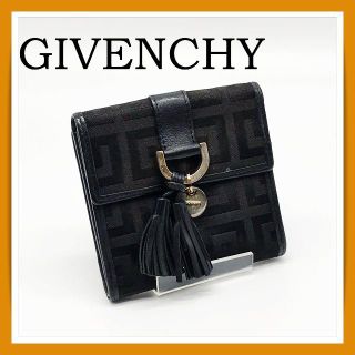 ジバンシィ(GIVENCHY)のK243 GIVENCHY ジバンシー【折りたたみ財布】革×生地(黒)レディース(財布)