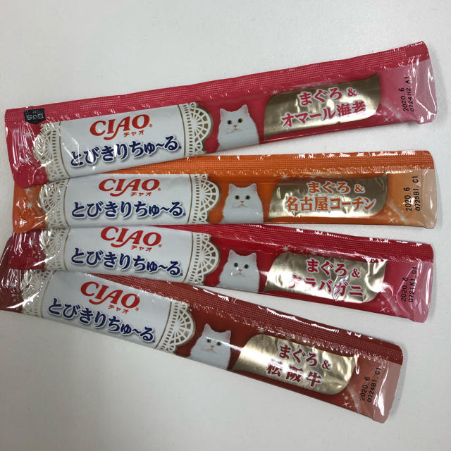 いなばペットフード(イナバペットフード)の【訳あり&まとめ買】CIAOときびりちゅ〜る 4種×各40本 合計160本セット その他のペット用品(ペットフード)の商品写真