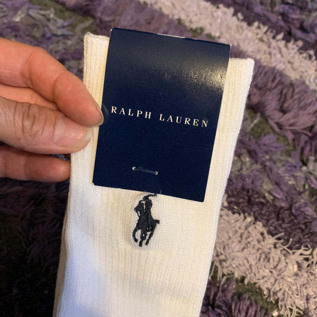 POLO RALPH LAUREN(ポロラルフローレン)の値下げしました！！ラルフローレン白ハイソックス24〜26センチ レディースのレッグウェア(ソックス)の商品写真