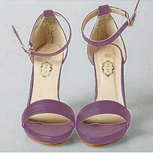 アンクルストラップサンダル 紫39 レディースの靴/シューズ(サンダル)の商品写真