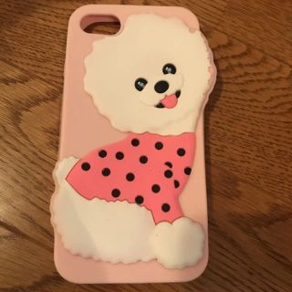 iPhone7ケース マルチーズ トイプードル ピンク シリコン(iPhoneケース)