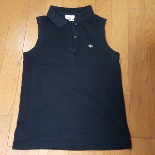 ラコステ(LACOSTE)のy.manami23さま専用LACOSTEノースリーブポロシャツ黒(ポロシャツ)