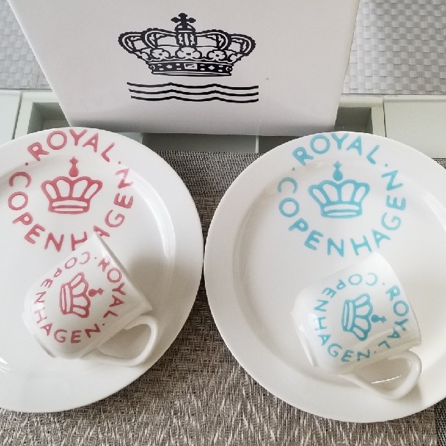 ロイヤルコペンハーゲン 　マグカップ　&　大皿　【新品】　各2個　食器