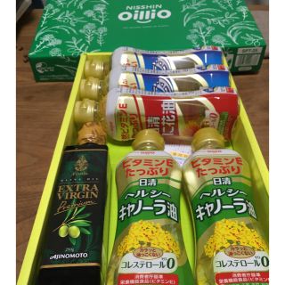 ニッシンショクヒン(日清食品)の日清オイリオギフト＋ajinomoto furtia オリーブオイル(調味料)