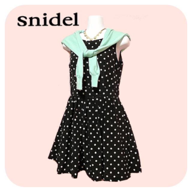 SNIDEL(スナイデル)のsnidel…❁ドット柄OP レディースのワンピース(ミニワンピース)の商品写真