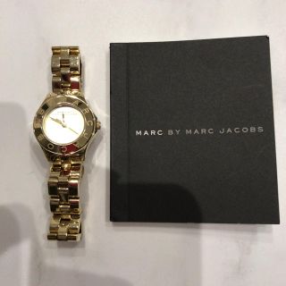 マークバイマークジェイコブス(MARC BY MARC JACOBS)の最終値下げ 電池交換済み マークバイマークジェイコブス 腕時計 ゴールド(腕時計)