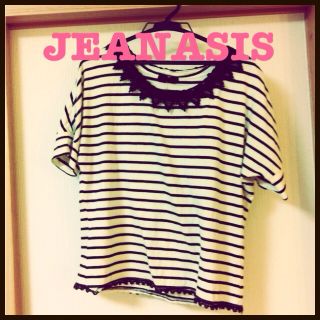 ジーナシス(JEANASIS)のレース付トップス*JEANASIS(Tシャツ(半袖/袖なし))