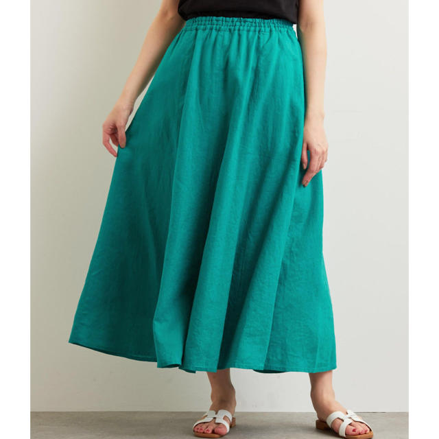 UNITED ARROWS green label relaxing(ユナイテッドアローズグリーンレーベルリラクシング)のグリーンレーベル リラクシング リネンスカート 美品 レディースのスカート(ロングスカート)の商品写真