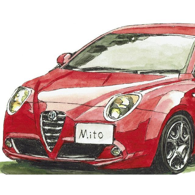 Alfa Romeo(アルファロメオ)のGC-1185 アルファロメオ限定版画直筆サイン額装●作家平右ヱ門 エンタメ/ホビーの美術品/アンティーク(版画)の商品写真