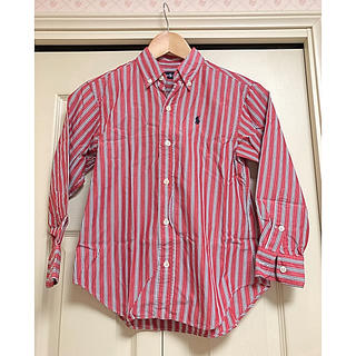 ラルフローレン(Ralph Lauren)のチェックシャツ ラルフローレン Ralph Lauren 130 長袖 ピンク(Tシャツ/カットソー)