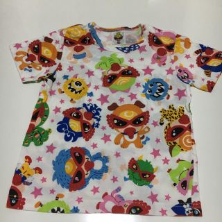 ヒステリックミニ(HYSTERIC MINI)のモンスター総柄Tシャツ 90センチ(Tシャツ/カットソー)