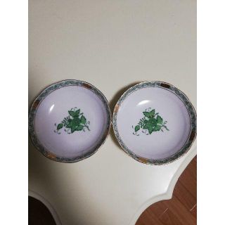 ヘレンド(Herend)のヘレンド アポニーグリーン フルーツボウルペア(食器)