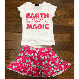 アースマジック(EARTHMAGIC)のアースマジック Tシャツ&インパン付きスカート(Tシャツ/カットソー)