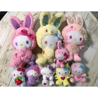 ハローキティ(ハローキティ)の美品【ハローキティ ぬいぐるみ セット販売】(ぬいぐるみ/人形)