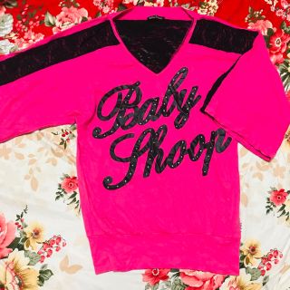 ベイビーシュープ(baby shoop)の★BabyShoop★レース でかチュニックワンピース★着丈81★中古(ミニワンピース)