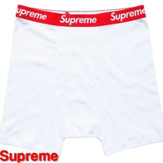 シュプリーム(Supreme)のSupreme×Hanes コラボレーション ボクサーパンツ 白 1枚(ボクサーパンツ)