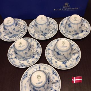 ロイヤルコペンハーゲン(ROYAL COPENHAGEN)の連休特売→ロイヤルコペンハーゲンカップ＆ソーサー6客セット(グラス/カップ)