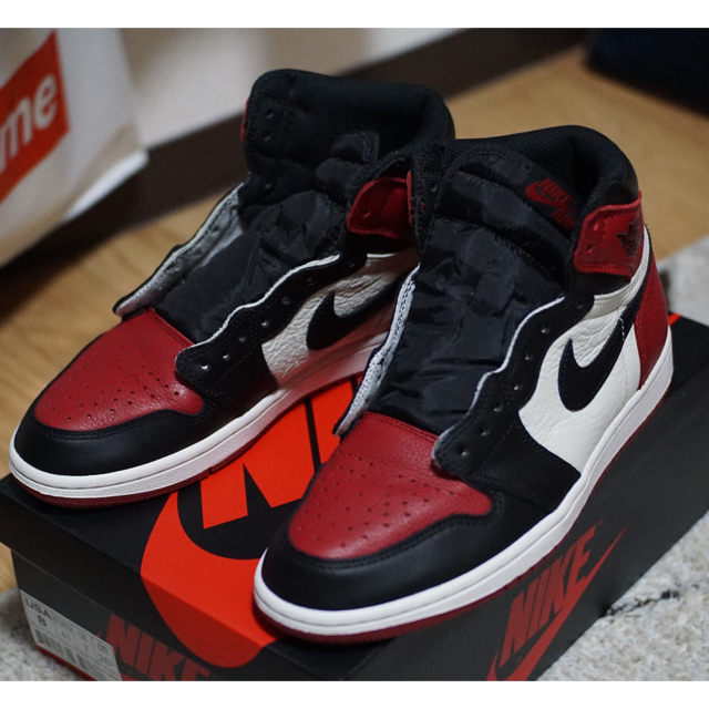 nikeAir Jordan 1 retro high OG Bred Toe