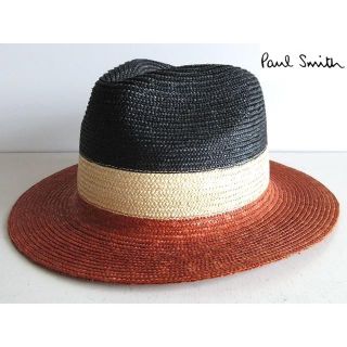 ポールスミス(Paul Smith)の新品 ポールスミス 2017SS コントラストパネル ストローハット BLACK(ハット)