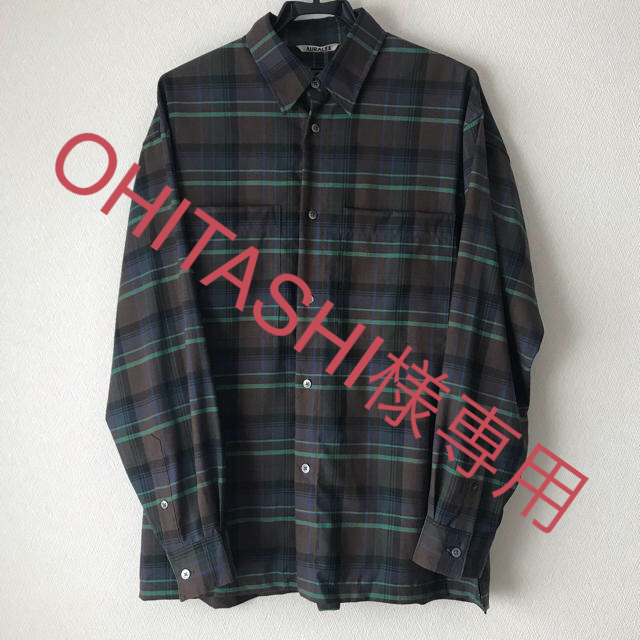 メンズAURALEE  Super Light Wool Check Shirts