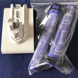 ダイソン(Dyson)のダイソン 純正 バッテリー 白 V6 DC61 DC62 DC74 新品 未使用(バッテリー/充電器)