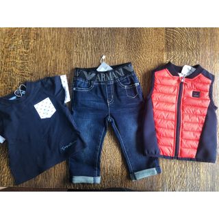 アルマーニ ジュニア(ARMANI JUNIOR)のARMANIBaby★3点set新品未使用タグ付6M62cm(その他)