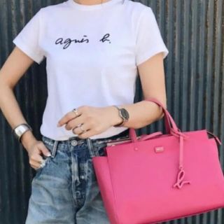 アニエスベー(agnes b.)の新品 アニエスベー ロゴ Tシャツ T2 ホワイト 白(Tシャツ(半袖/袖なし))