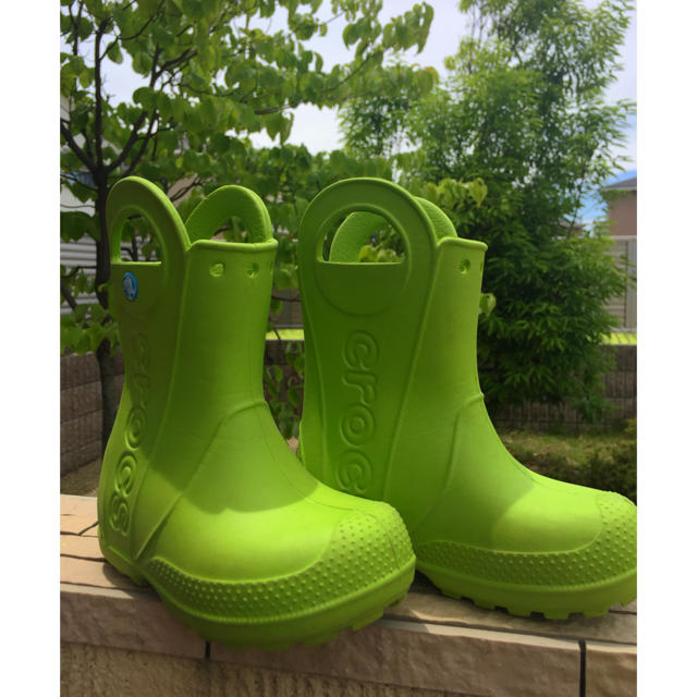 crocs(クロックス)の［お値下げ］crocs ☆ レインブーツ  キッズ/ベビー/マタニティのキッズ靴/シューズ(15cm~)(長靴/レインシューズ)の商品写真