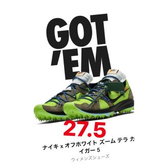 ナイキ(NIKE)のオフホワイト × ナイキ エア ズーム テラ カイガー5 (スニーカー)