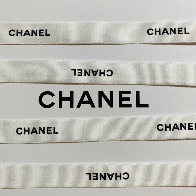 CHANEL(シャネル)のCHANEL リボン ベージュピンク・コットン リボン インテリア/住まい/日用品のオフィス用品(ラッピング/包装)の商品写真