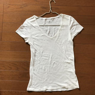 プチバトー(PETIT BATEAU)のプチバトー 白VネックTシャツ(Tシャツ(半袖/袖なし))