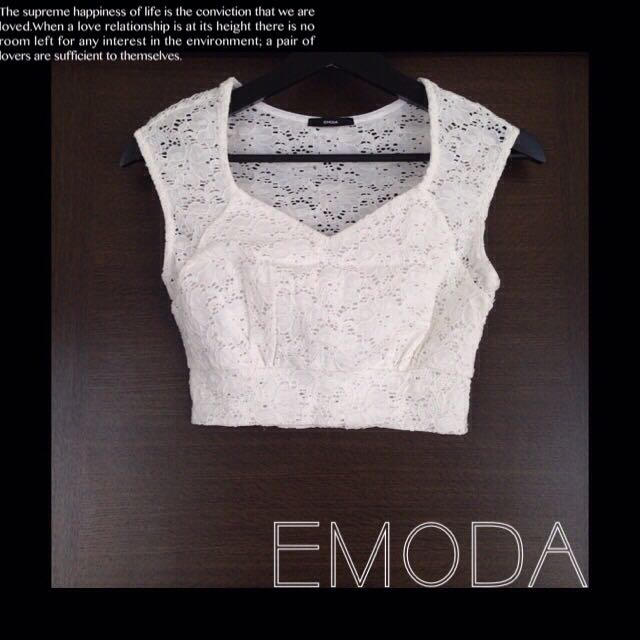 EMODA(エモダ)のEMODA✡.*レースショートTops レディースのトップス(Tシャツ(半袖/袖なし))の商品写真