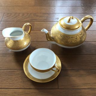 アビランド(Haviland)の希少　リモージュ アビランド 金彩 ティーセット 未使用 アフタヌーンティー(食器)